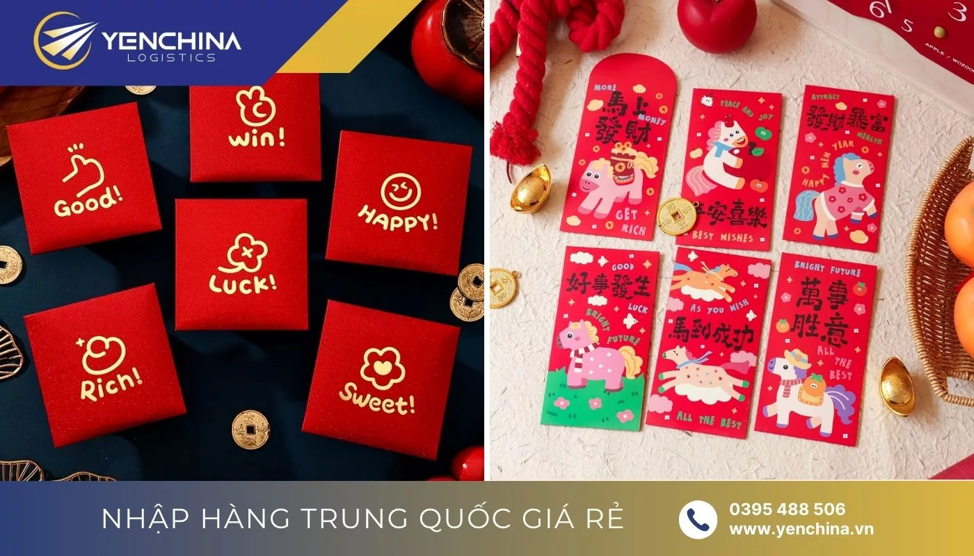 Mẫu bao lì xì Trung Quốc hiện đại