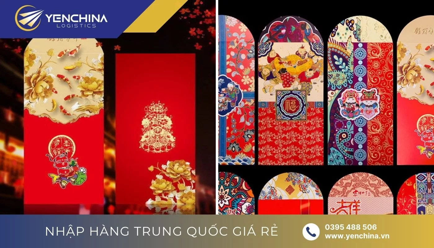 Mẫu Lucky Money China in hình phong thủy