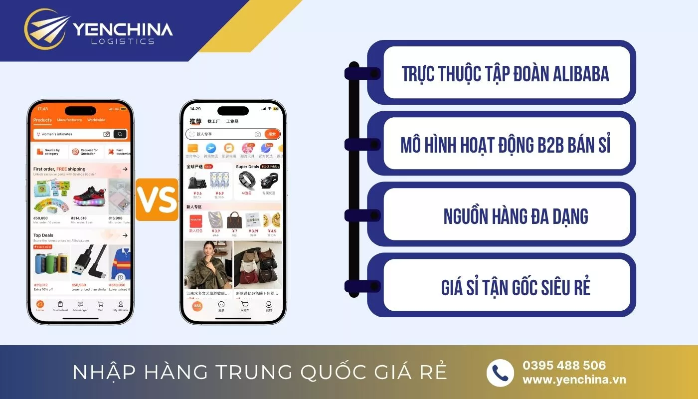 So sánh Alibaba và 1688 về điểm giống nhau So sánh Alibaba và 1688 về điểm giống nhau