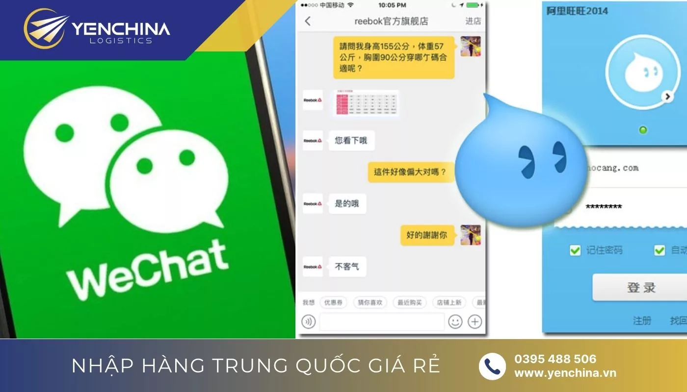 Các phương thức chat với shop trên Taobao