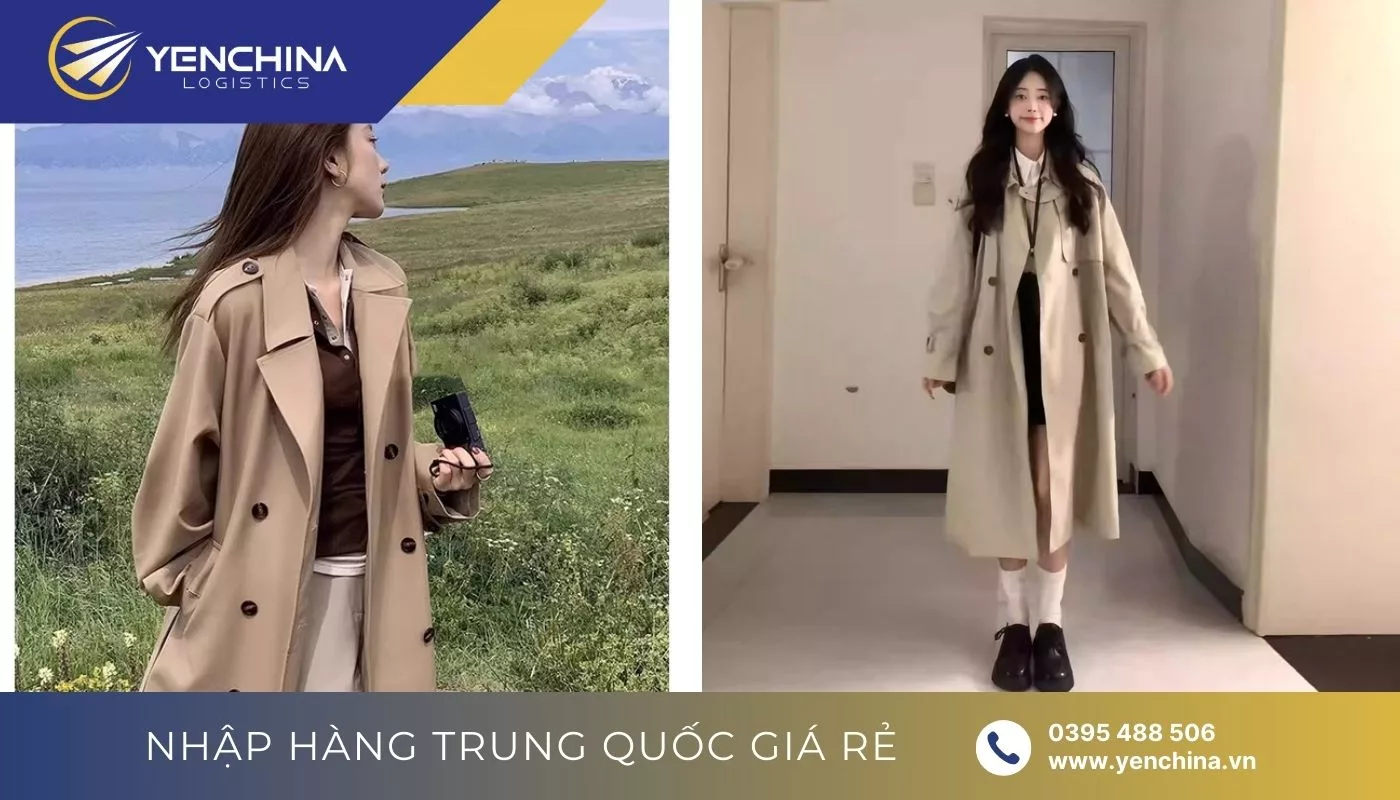 Áo khoác Quảng Châu dáng dài