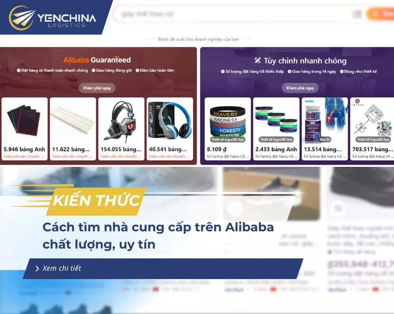 Cách tìm nhà cung cấp trên Alibaba