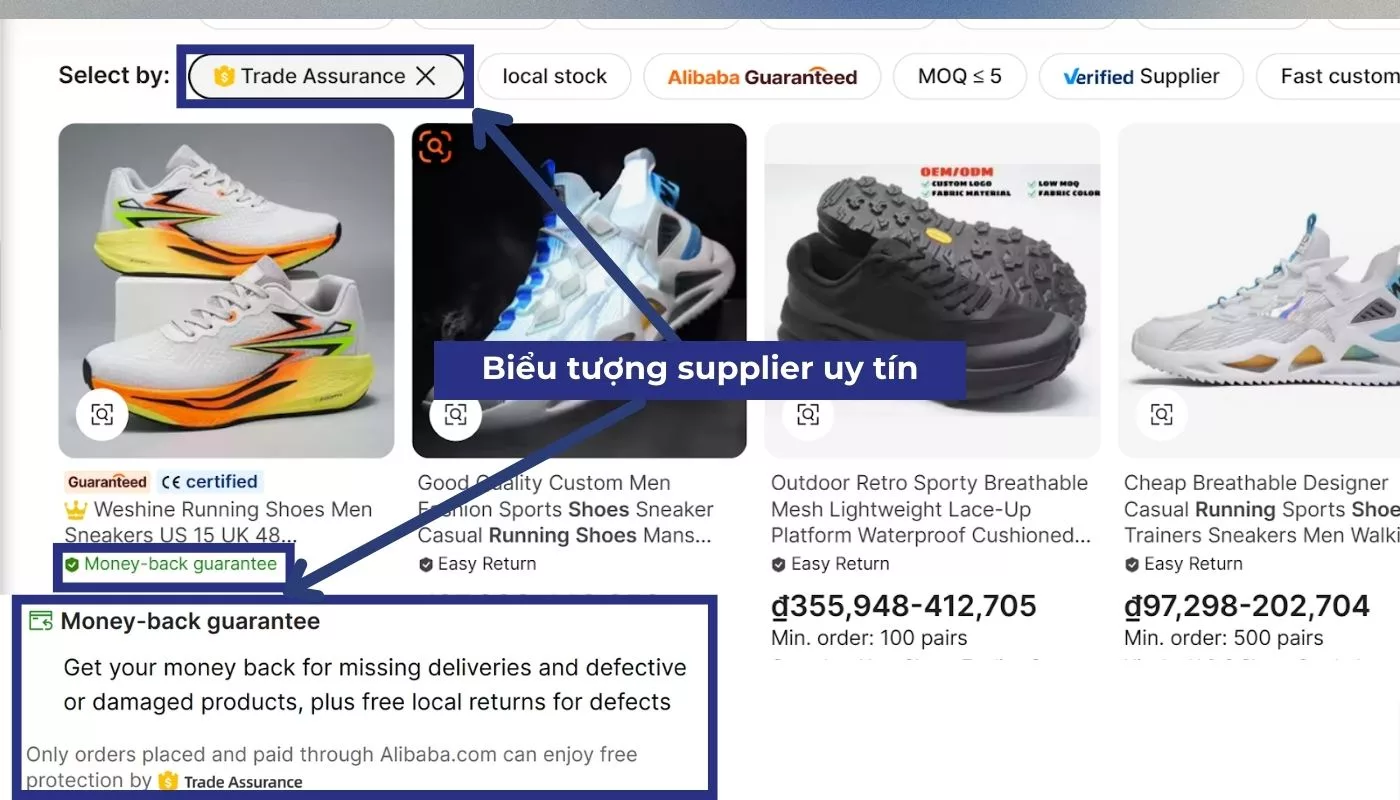 Review supplier uy tín trên Alibaba qua Trade Assurance