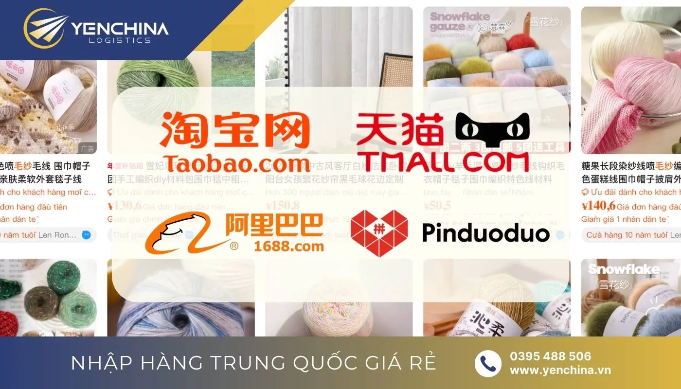 Nhập nguồn hàng len giá sỉ cạnh tranh từ các sàn TMĐT nội địa Trung