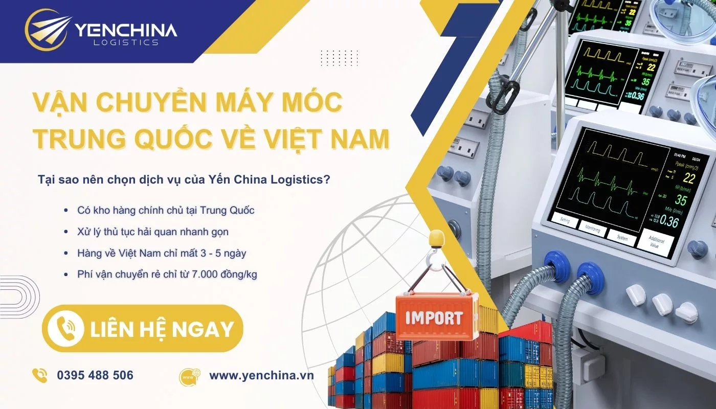 Yến China nhận ship hộ máy móc China về Việt Nam an toàn Yến China nhận ship hộ máy móc China về Việt Nam an toàn