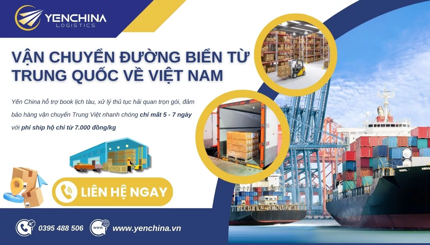 Dịch vụ vận chuyển hộ hàng đường biển Trung Việt Yến China