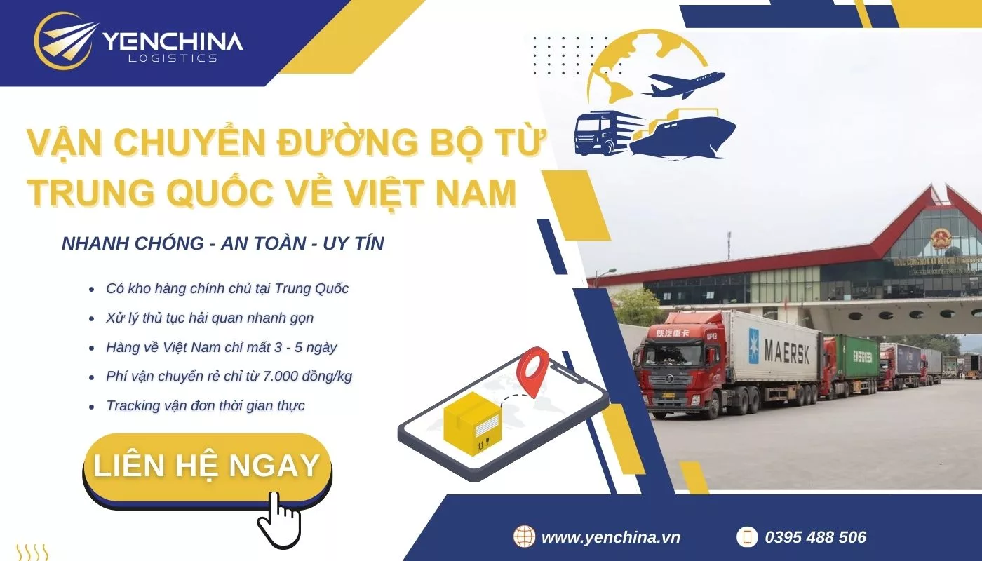 Dịch vụ vận chuyển hộ hàng Trung Việt đường bộ Yến China