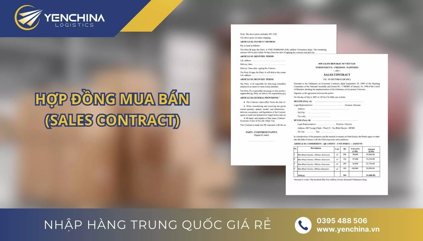 Mẫu hợp đồng mua bán