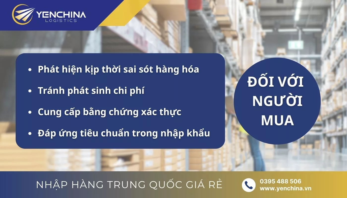 Lợi ích của dịch vụ kiểm đếm với người mua