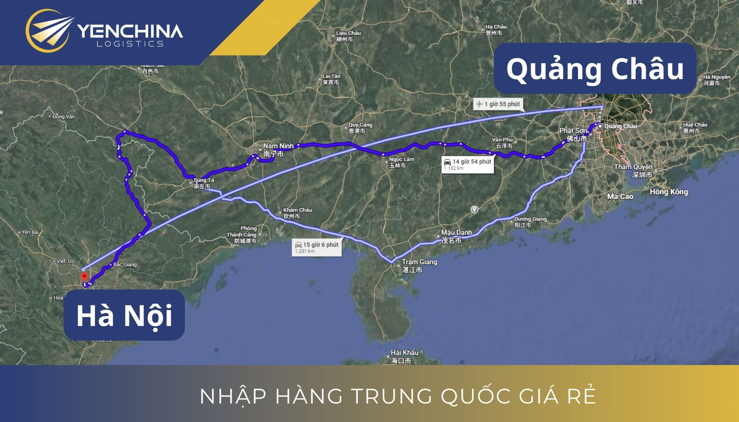 Thời gian nhập hàng Quảng Châu về Hà Nội mất bao lâu