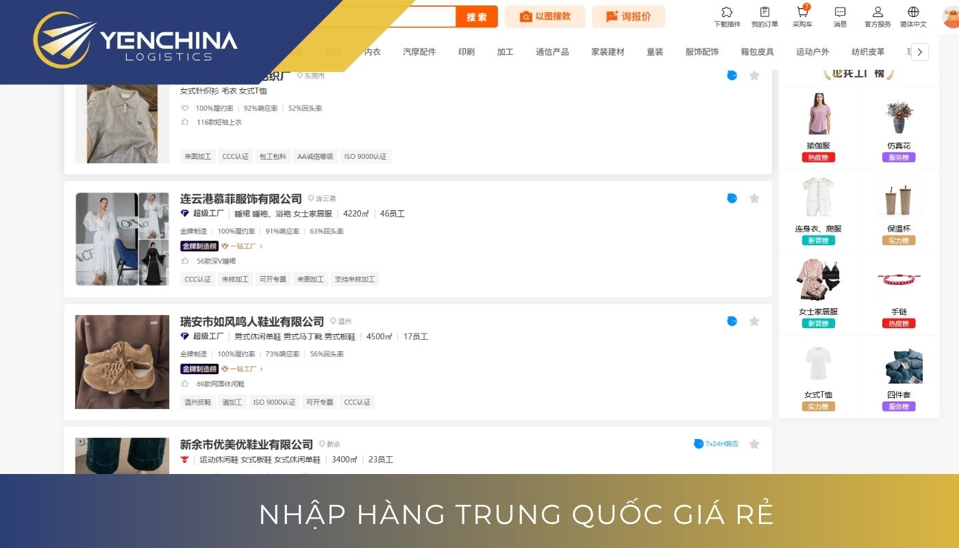 Tìm nguồn nhập Guangdong về Việt Nam trên 1688