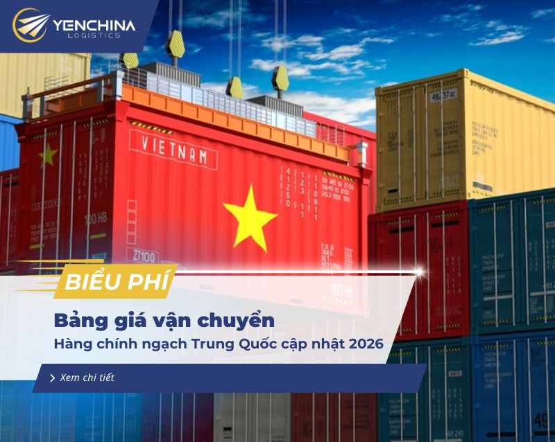 Biểu phí nhập hàng Trung Quốc chính ngạch
