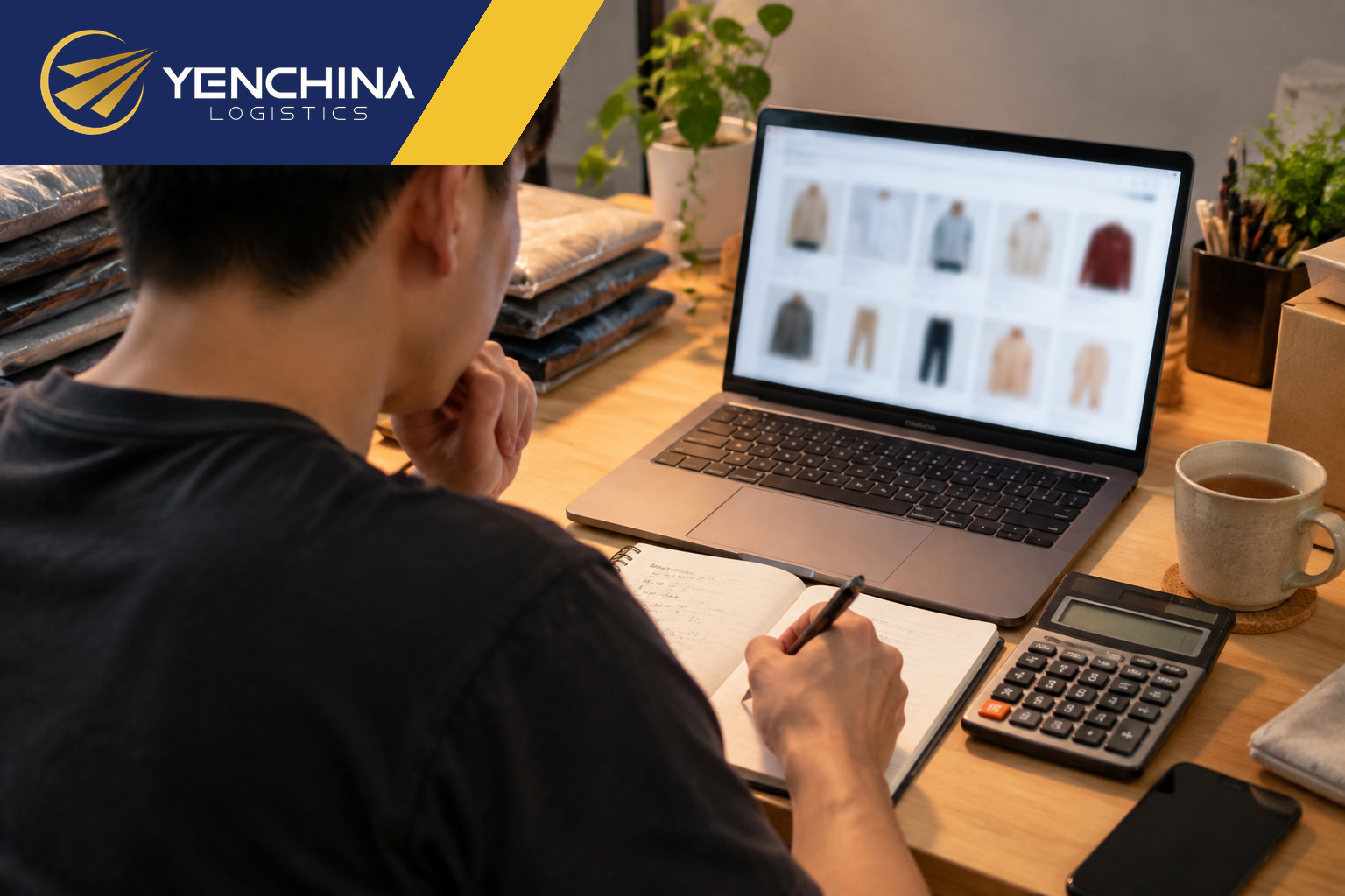 Nhân viên đối chiếu link sản phẩm Taobao 