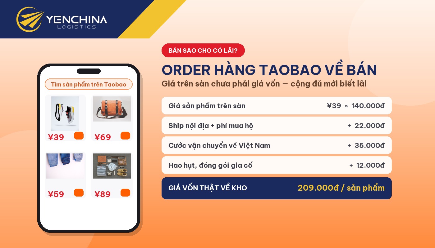 Chủ shop tính lại lãi lỗ trước khi order hàng Taobao về bán