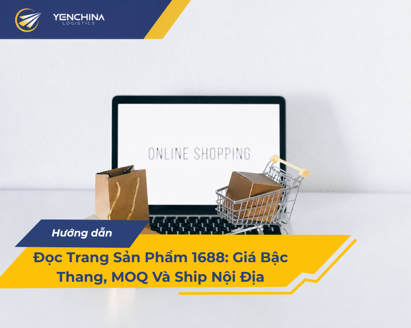 Đặt hàng trên laptop, xem giá bậc thang 1688 trước khi chọn số lượng