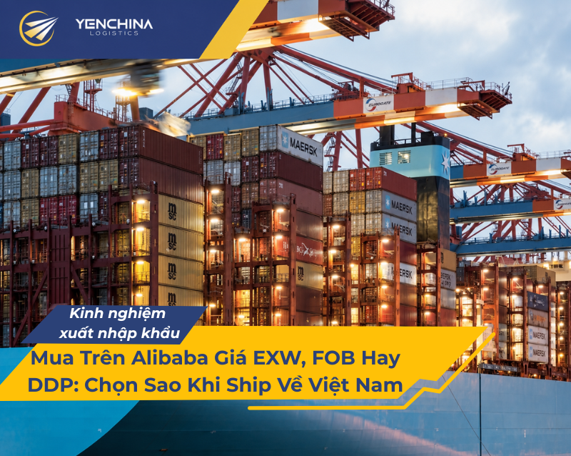 Tàu container chở hàng từ cảng Trung Quốc theo điều kiện giao FOB