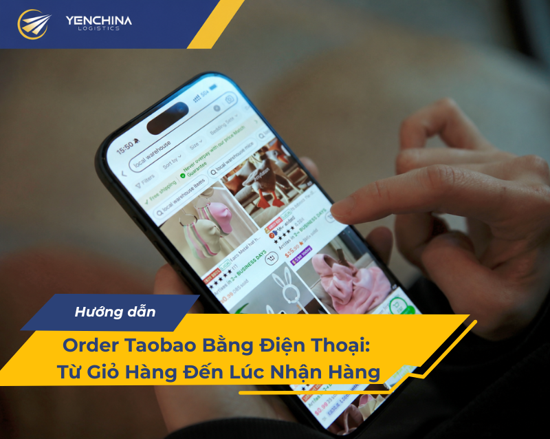 Lướt chọn hàng trên app khi order Taobao bằng điện thoại