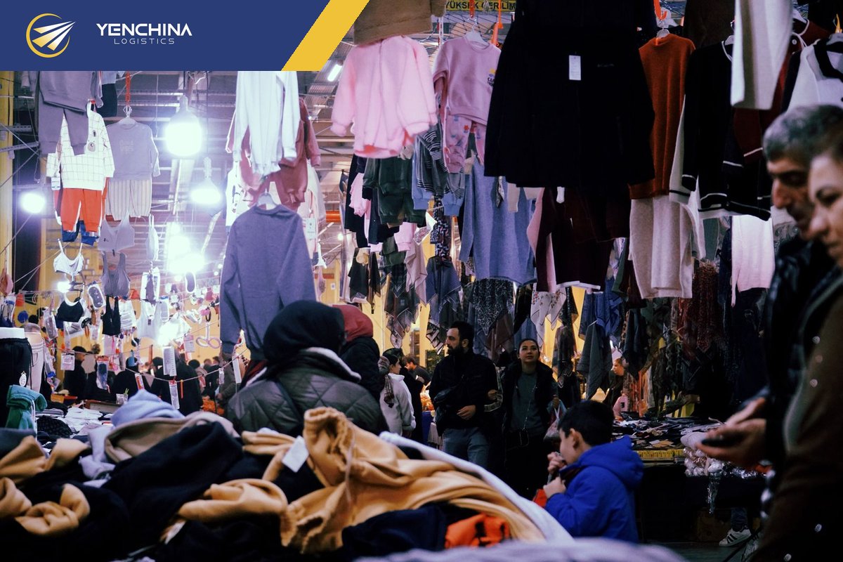 Khu chợ quần áo Quảng Châu, nơi hàng Quảng Châu loại 1 và hàng chợ bày bán cạnh nhau