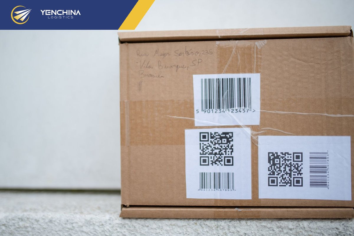 Kiện hàng 1688 dán mã vận đơn nội địa trước khi gửi về kho